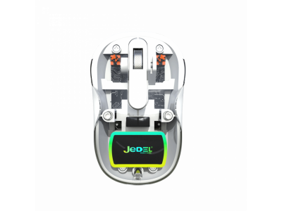 Jedel WD141 – Chuột Không Dây Trong Suốt Bluetooth Và Wireless 2.4GHz, DPI 1200, Sạc Type-C, Đèn Logo RGB, Pin 300mAh, Bảo Hành 24 Tháng