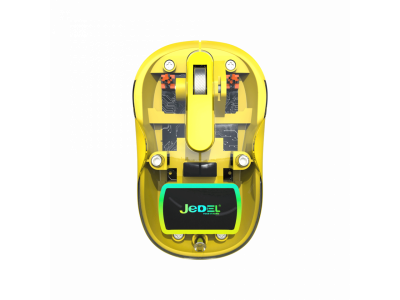 Jedel WD141 – Chuột Không Dây Trong Suốt Bluetooth Và Wireless 2.4GHz, DPI 1200, Sạc Type-C, Đèn Logo RGB, Pin 300mAh, Bảo Hành 24 Tháng