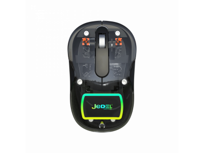 Jedel WD141 – Chuột Không Dây Trong Suốt Bluetooth Và Wireless 2.4GHz, DPI 1200, Sạc Type-C, Đèn Logo RGB, Pin 300mAh, Bảo Hành 24 Tháng